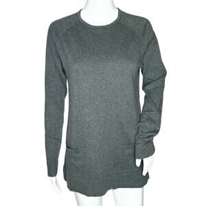 Jeanne Pierre Sweater Womens Small Gray Tunic Casual Preppy Neutral Minimalist‎